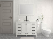 Load image into Gallery viewer, Windsor 47.5 in All Wood Vanity in Bright White - Cabinet Only