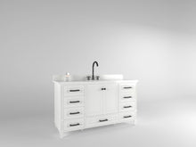 Load image into Gallery viewer, Windsor 59.5 Single in All Wood Vanity in Bright White - Cabinet Only