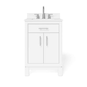 Clifden 24" Bathroom Vanity in White with Stone Top