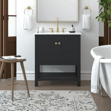 Load image into Gallery viewer, Nearmé Dallas 29.5 Inch Bathroom Vanity in Black- Cabinet Only