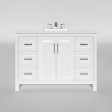 Load image into Gallery viewer, Kennesaw 47.5 inch Bathroom Vanity in White- Cabinet Only