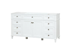 Load image into Gallery viewer, Kensington 60 Single in Solid Wood Vanity in Bright White - Cabinet Only Ethan Roth