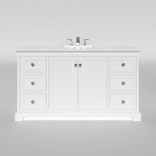 Load image into Gallery viewer, Marietta 59.5 inch Single Bathroom Vanity in White- Cabinet Only