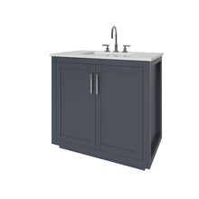 Load image into Gallery viewer, Nearmé Miami 35.5 Inch Bathroom Vanity in Grey- Cabinet Only