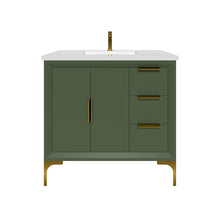 Load image into Gallery viewer, Oxford 35.5 Inch Bathroom Vanity in Sage Green