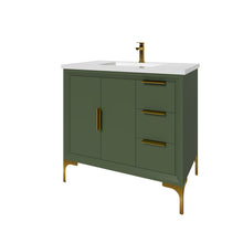 Load image into Gallery viewer, Oxford 35.5 Inch Bathroom Vanity in Sage Green