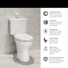 Load image into Gallery viewer, American Standard Cadet Touchless 2-piece 1.28 GPF  Elongated Toilet in White