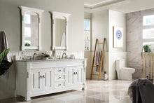 Load image into Gallery viewer, Brookfield 72&quot; Double Vanity, Bright White w/ 3 CM Arctic Fall Solid Surface Top
