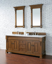 Load image into Gallery viewer, Brookfield 72&quot; Double Vanity, Country Oak w/ 3 CM Classic White Quartz Top