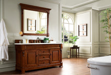 Load image into Gallery viewer, Brookfield 60&quot; Single Vanity, Warm Cherry w/ 3 CM Arctic Fall Solid Surface Top