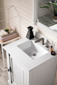 Bathroom Vanities Outlet Atlanta Renovate for LessProvidence 26" Single Vanity Cabinet, Bright White, w/ 3 CM Classic White Quartz Top