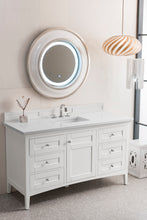 Load image into Gallery viewer, Palisades 60&quot; Single Vanity, Bright White, w/ 3 CM Classic White Quartz Top