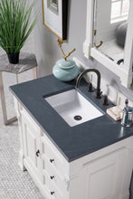 Load image into Gallery viewer, Brookfield 36&quot; Single Vanity, Bright White w/ 3 CM Charcoal Soapstone Quartz Top
