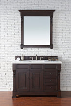Load image into Gallery viewer, Brookfield 48&quot; Burnished Mahogany Single Vanity  w/ 3 CM Classic White Quartz Top James Martin