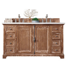 Load image into Gallery viewer, Providence 60&quot; Driftwood Double Vanity w/ 3 CM Arctic Fall Solid Surface Top