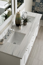 Load image into Gallery viewer, Palisades 72&quot; Double Vanity, Bright White w/ 3 CM Arctic Fall Solid Surface Top