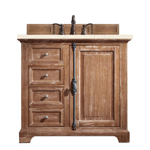 Load image into Gallery viewer, Providence 36&quot; Single Vanity Cabinet, Driftwood, w/ 3 CM Eternal Marfil Quartz Top