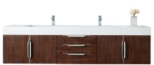 Load image into Gallery viewer, Mercer Island 72&quot; Double Vanity, Coffee Oak w/ Glossy White Composite Top