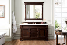 Load image into Gallery viewer, Brookfield 60&quot; Single Vanity, Burnished Mahogany w/ 3 CM Carrara Marble Top