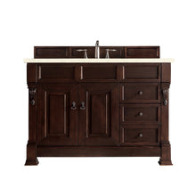Load image into Gallery viewer, Brookfield 48&quot; Single Vanity, Burnished Mahogany w/ 3 CM Eternal Marfil Quartz Top