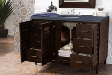 Load image into Gallery viewer, Portland 48&quot; Single Vanity, Burnished Mahogany, w/ 3 CM Charcoal Soapstone Quartz Top