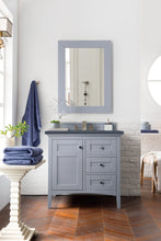 Load image into Gallery viewer, Palisades 36&quot; Single Vanity, Silver Gray, w/ 3 CM Charcoal Soapstone Quartz Top