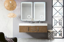 Load image into Gallery viewer, Mercer Island 59&quot; Double Vanity, Latte Oak w/ Glossy White Composite Top