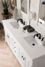 Load image into Gallery viewer, Bathroom Vanities Outlet Atlanta Renovate for LessBrookfield 72&quot; Double Vanity, Bright White w/ 3 CM Classic White Quartz Top