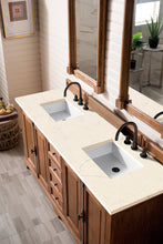 Load image into Gallery viewer, Providence 72&quot; Double Vanity Cabinet, Driftwood, w/ 3 CM Eternal Marfil Quartz Top