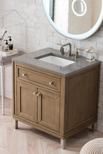 Load image into Gallery viewer, Chicago 30&quot; Single Vanity, Whitewashed Walnut w/ 3 CM Grey Expo Quartz Top