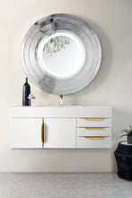 Load image into Gallery viewer, Mercer Island 48&quot; Single Vanity, Glossy White, Radiant Gold w/ Glossy White Composite Top