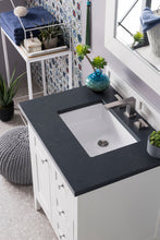 Load image into Gallery viewer, Palisades 30&quot; Single Vanity, Bright White, w/ 3 CM Charcoal Soapstone Quartz Top