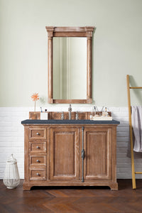 Providence 48" Single Vanity Cabinet, Driftwood, w/ 3 CM Charcoal Soapstone Quartz Top