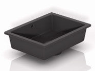 Undermount Solid Surface Sink, Glossy Dark Gray James Martin