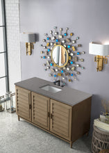 Load image into Gallery viewer, Portland 60&quot; Single Vanity Whitewashed Walnut, w/ 3 CM Grey Expo Quartz Top