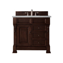Load image into Gallery viewer, Brookfield 36&quot; Single Vanity, Burnished Mahogany w/ 3 CM Eternal Serena Quartz Top