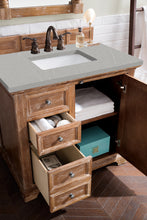 Load image into Gallery viewer, Bathroom Vanities Outlet Atlanta Renovate for LessProvidence 36&quot; Single Vanity Cabinet, Driftwood, w/ 3 CM Eternal Serena Quartz Top