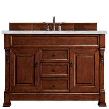 Load image into Gallery viewer, Brookfield 60&quot; Single Vanity, Warm Cherry w/ 3 CM Carrara Top
