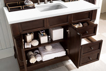 Load image into Gallery viewer, Brookfield 48&quot; Burnished Mahogany Single Vanity  w/ 3 CM Classic White Quartz Top James Martin