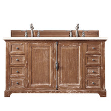 Load image into Gallery viewer, Providence 60&quot; Double Vanity Cabinet, Driftwood, w/ 3 CM Eternal Marfil Quartz Top