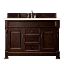 Load image into Gallery viewer, Brookfield 60&quot; Single Vanity, Burnished Mahogany w/ 3 CM Eternal Marfil Quartz Top