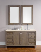 Load image into Gallery viewer, Chicago 60&quot; Double Vanity, Whitewashed Walnut w/ 3 CM Eternal Marfil Quartz Top
