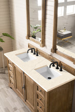 Load image into Gallery viewer, Providence 60&quot; Double Vanity Cabinet, Driftwood, w/ 3 CM Eternal Marfil Quartz Top