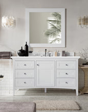 Load image into Gallery viewer, Palisades 60&quot; Single Vanity, Bright White, w/ 3 CM Classic White Quartz Top