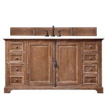 Load image into Gallery viewer, Providence 60&quot; Single Vanity Cabinet, Driftwood, w/ 3 CM Classic White Quartz Top
