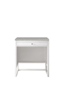 Athens 30"  Countertop  Unit (makeup counter), Glossy White w/ 3 CM Eternal Serena Top