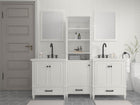 Windsor 84 in All Wood Vanity in White - Cabinet Only