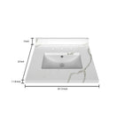 Stock Top 3 CM Calacatta White Quartz 24.5 In W x 22 In D