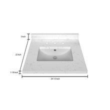 Load image into Gallery viewer, Stock Top 3 CM Carrara White Quartz 24.5 In W x 22 In D