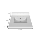 Stock Top 2 CM Pure White 24.5 In W x 22 In D